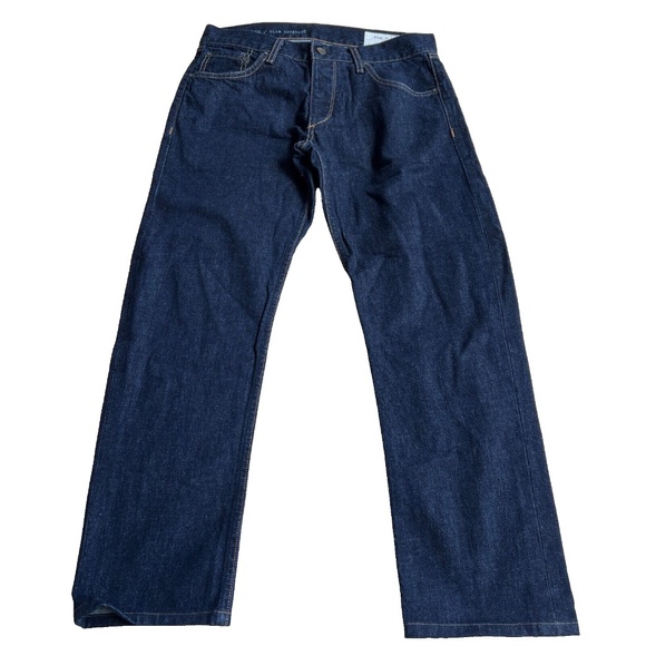 Rag & Bone Jeans Men's 31 Blue Denim RB 15X Slim Straight Button Fly Dark Wash - Picture 1 of 8